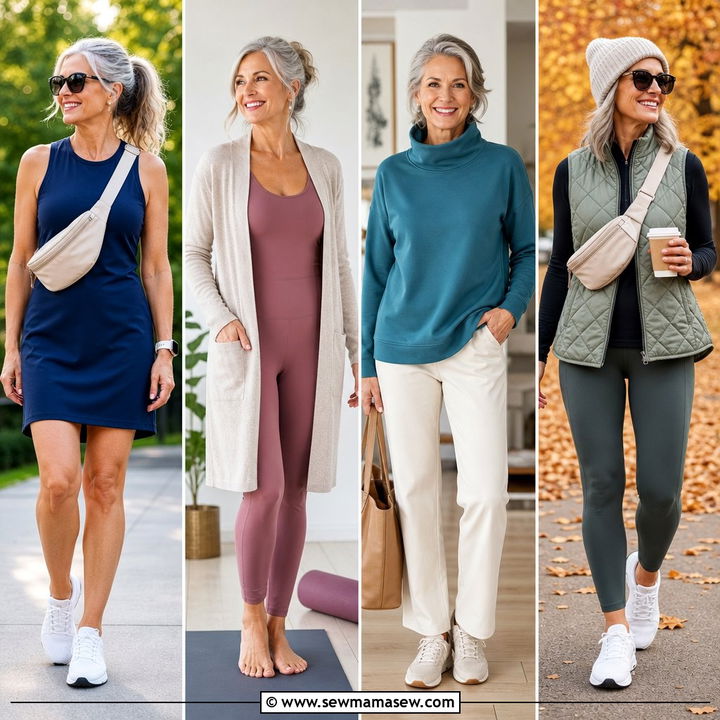 30 Outfit Ideas for Women Over 50 Athleisure: Chic Comfort