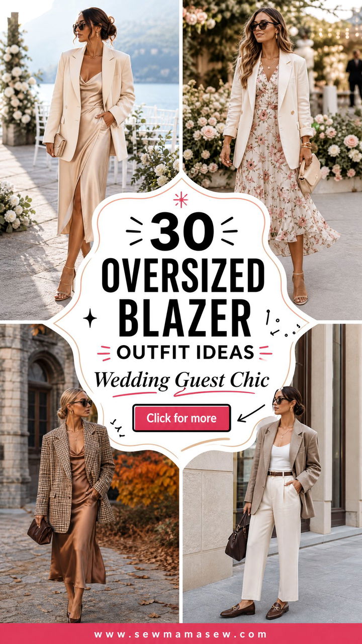30 Oversized Blazer Outfit Ideas For A Wedding Guest Look - 30 Oversized Blazer Outfit Ideas For A Wedding Guest Look