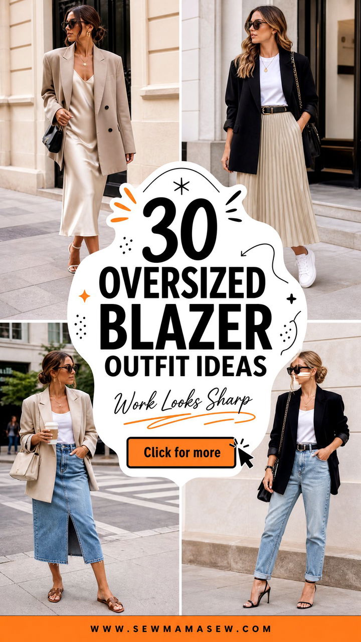 30 Oversized Blazer Outfit Ideas For Work To Look Sharp - 30 Oversized Blazer Outfit Ideas For Work To Look Sharp