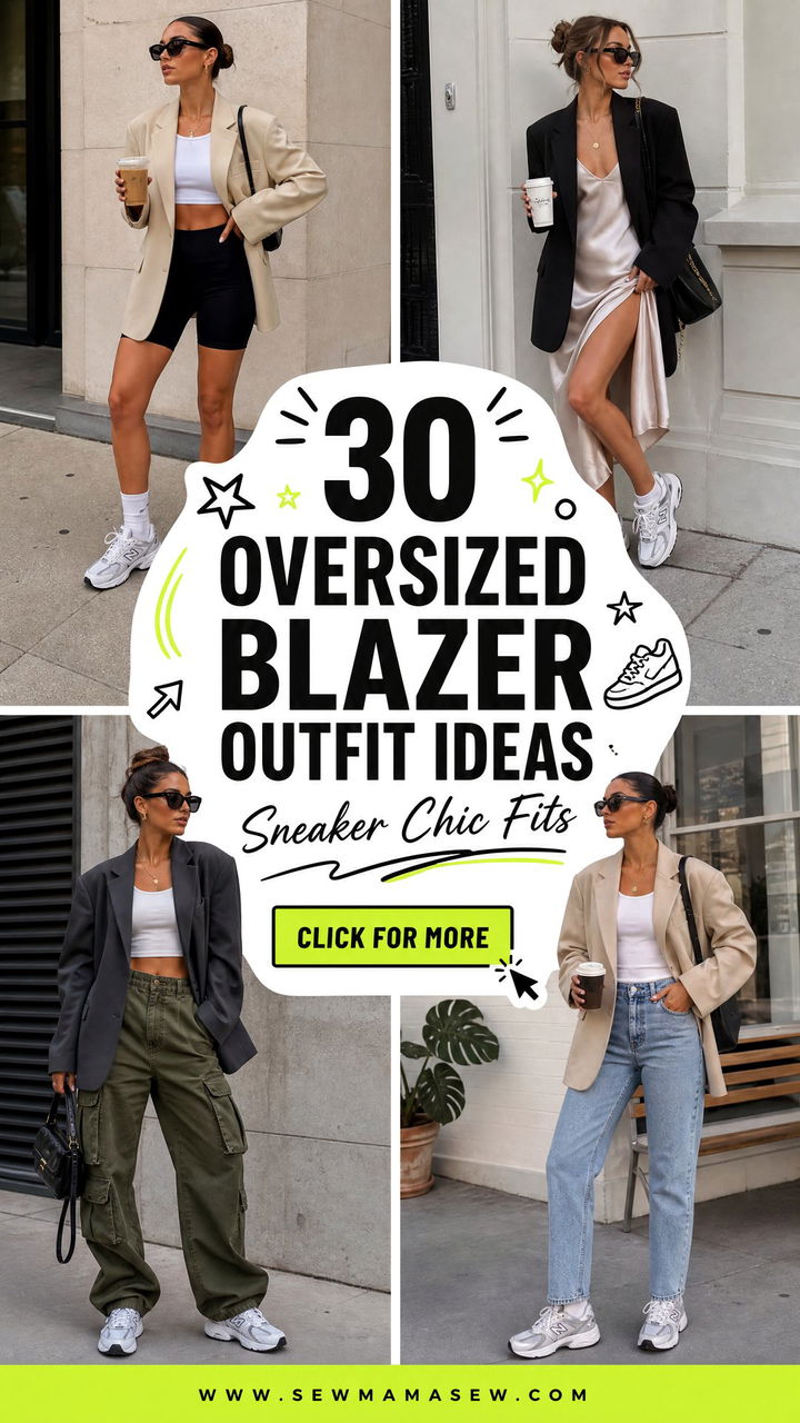 30 Oversized Blazer Outfit Ideas With Sneakers to Copy - 30 Oversized Blazer Outfit Ideas With Sneakers to Copy
