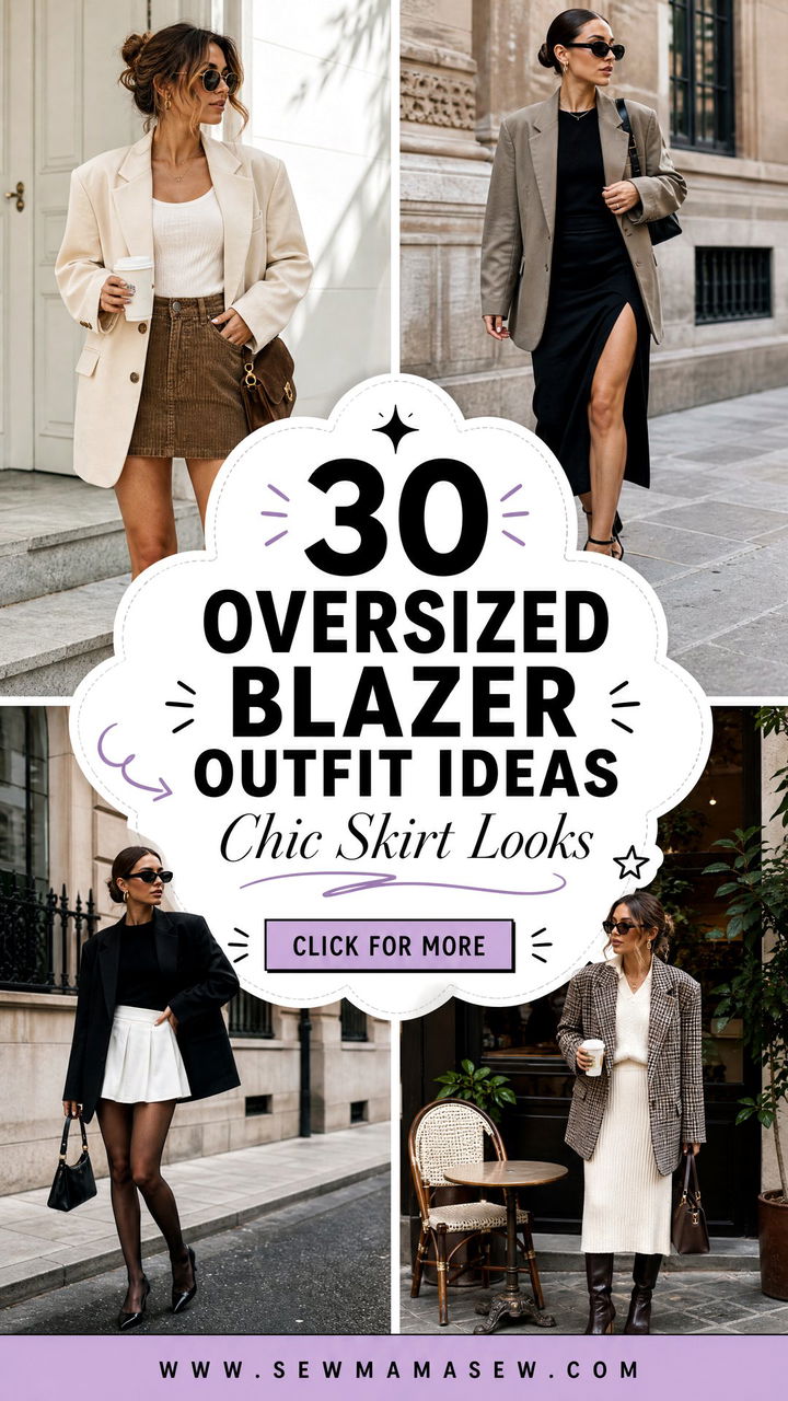 30 Oversized Blazer Outfit Ideas With a Skirt Chic Looks - 30 Oversized Blazer Outfit Ideas With a Skirt: Chic Looks