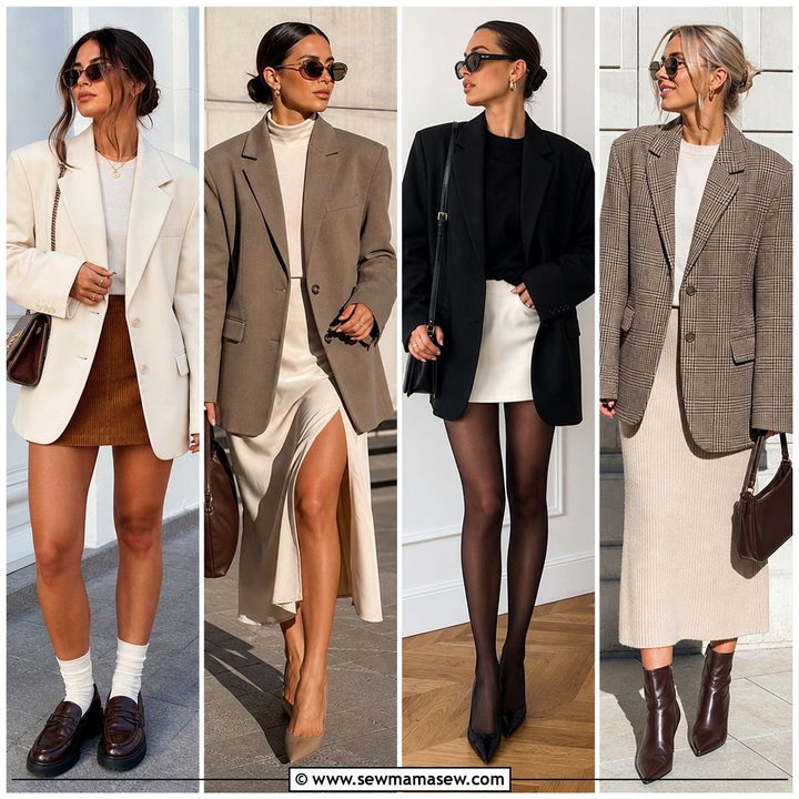 30 Oversized Blazer Outfit Ideas With a Skirt: Chic Looks