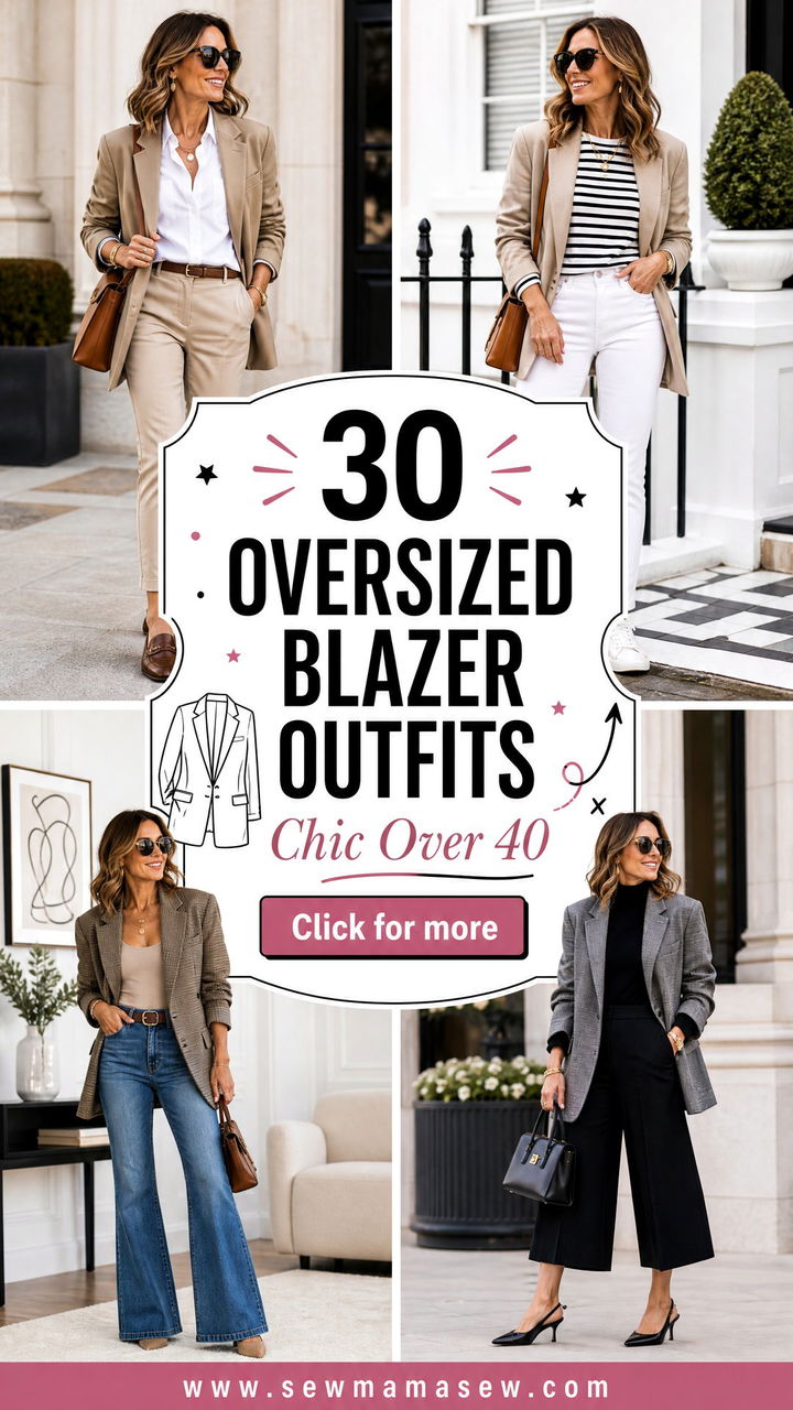 30 Oversized Blazer Outfits for Women Over 40 to Love - 30 Oversized Blazer Outfits for Women Over 40 to Love