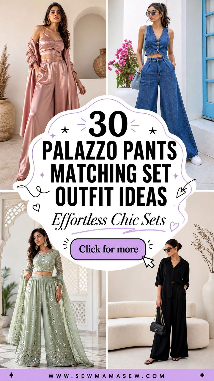 30 Palazzo Pants Matching Set Outfit Ideas for Effortless Chic - 30 Palazzo Pants Matching Set Outfit Ideas for Effortless Chic