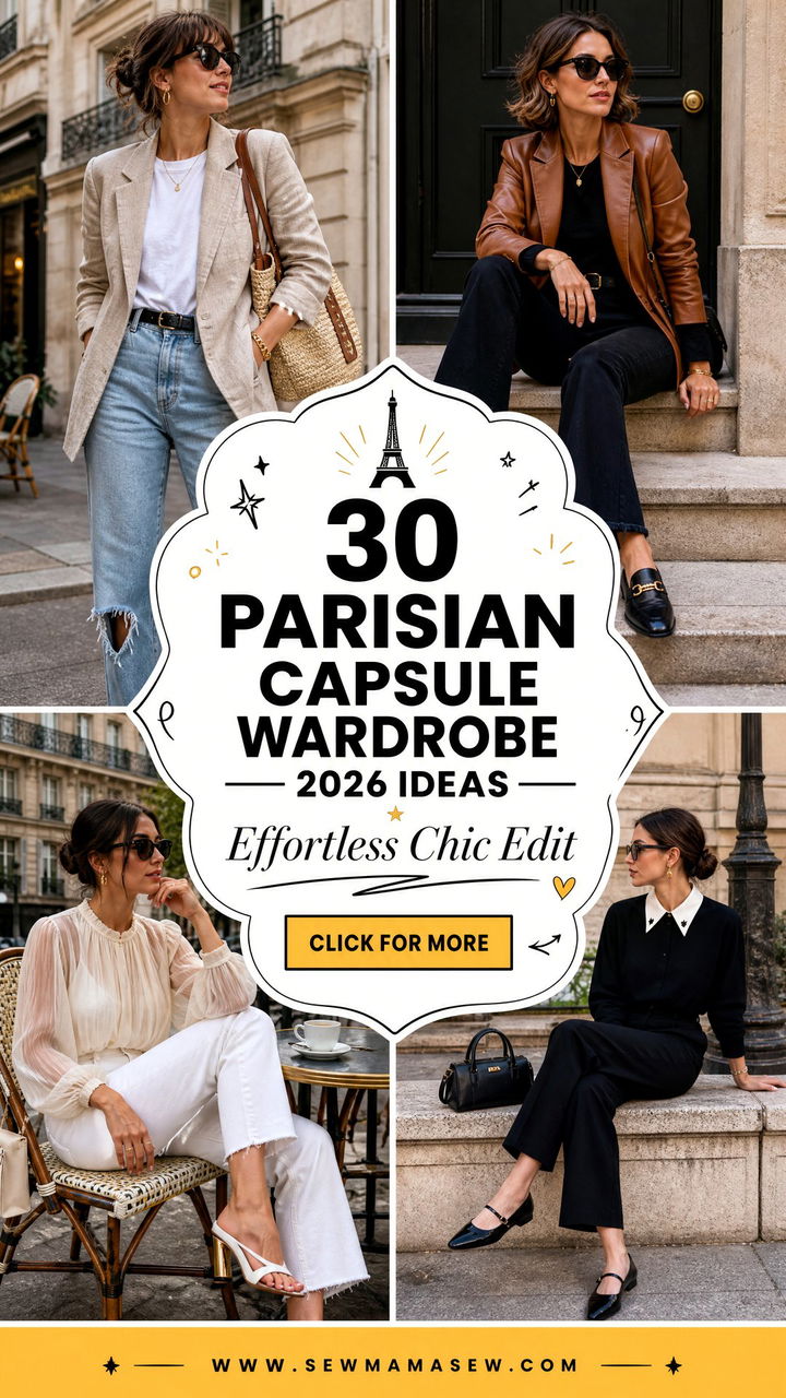 30 Parisian Capsule Wardrobe 2026 Ideas for Effortless Chic - 30 Parisian Capsule Wardrobe 2026 Ideas for Effortless Chic
