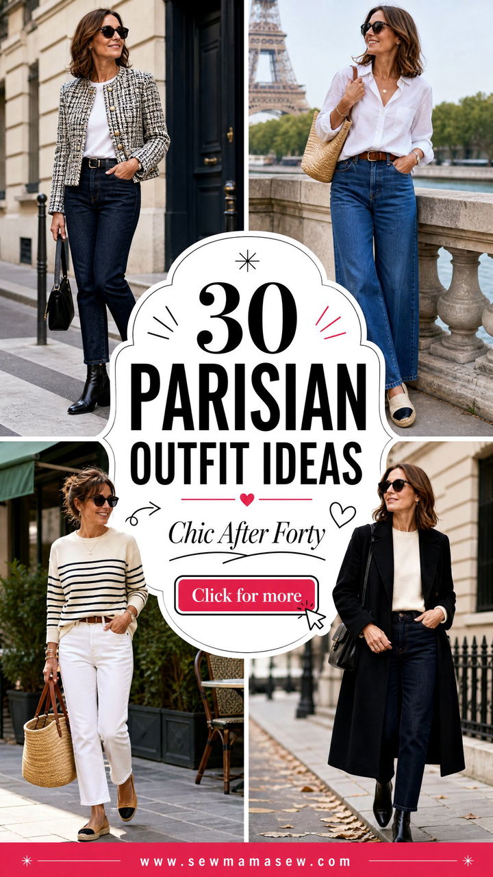 30 Parisian Outfit Ideas for Women Over 40 That Feel Chic - 30 Parisian Outfit Ideas for Women Over 40 That Feel Chic