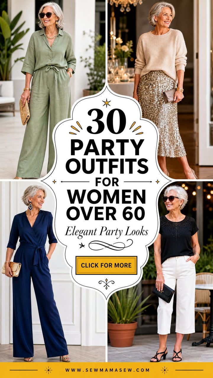 30 Party Outfits for Women Over 60 That Feel Elegant - 30 Party Outfits for Women Over 60 That Feel Elegant