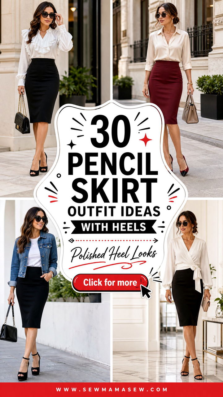 30 Pencil Skirt Outfit Ideas With Heels For Polished Looks - 30 Pencil Skirt Outfit Ideas With Heels For Polished Looks