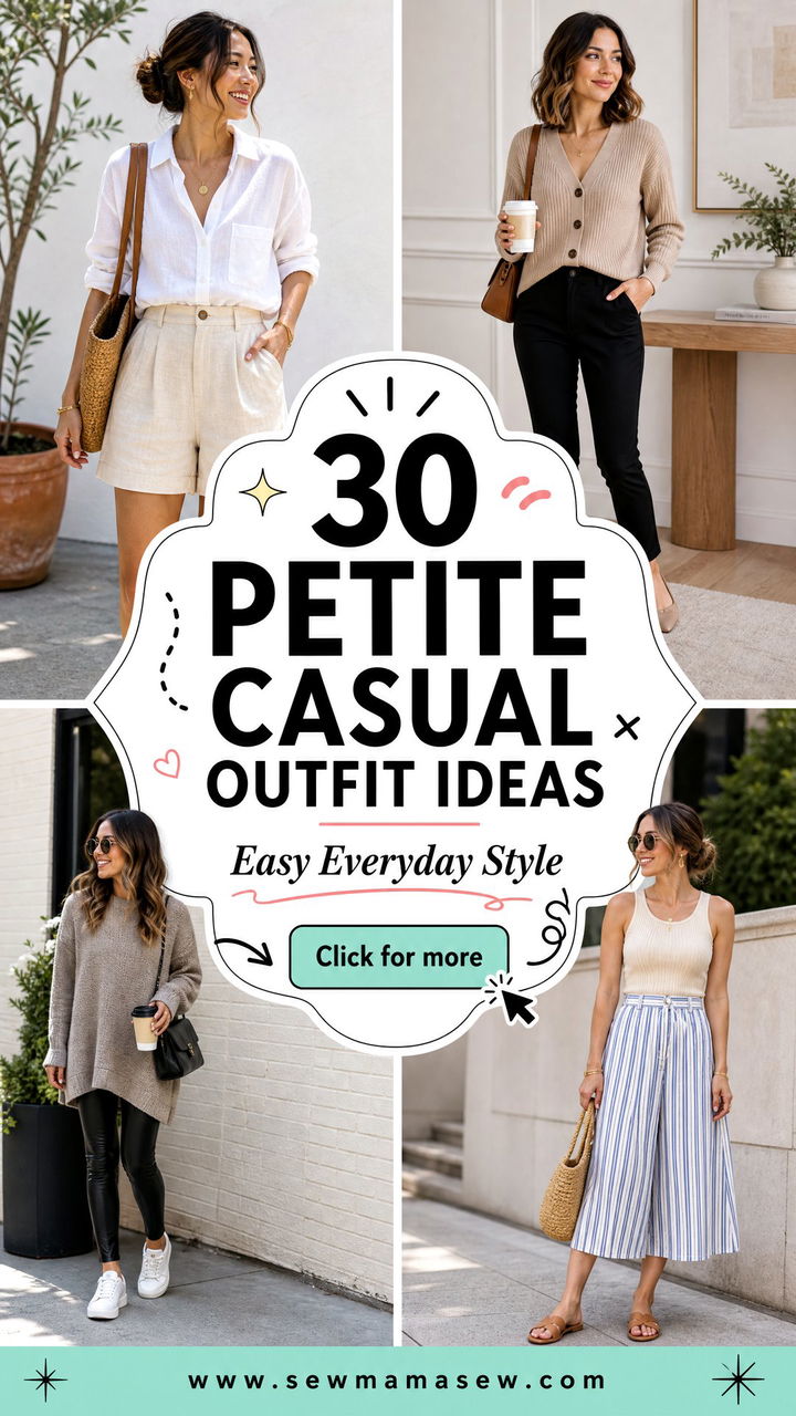 30 Petite Casual Outfit Ideas for Easy Everyday Style - 30 Petite Casual Outfit Ideas for Easy Everyday Style