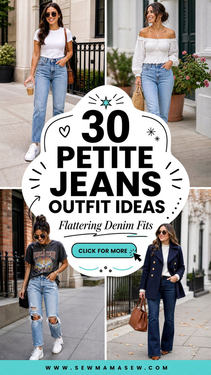 30 Petite Jeans Outfit Ideas for a Flattering Everyday Fit - 30 Petite Jeans Outfit Ideas for a Flattering Everyday Fit