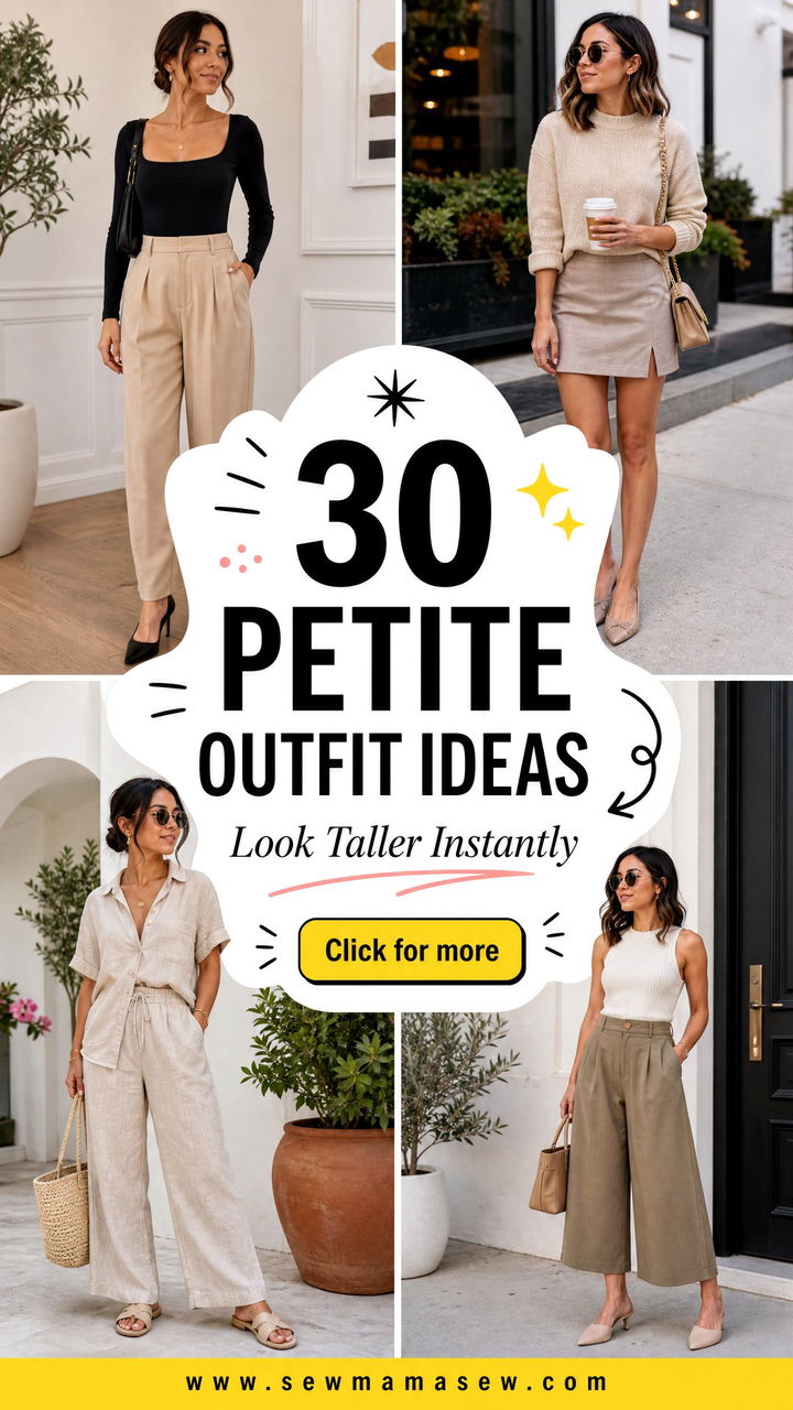 30 Petite Outfit Ideas To Look Taller With Easy Style Tricks - 30 Petite Outfit Ideas To Look Taller With Easy Style Tricks