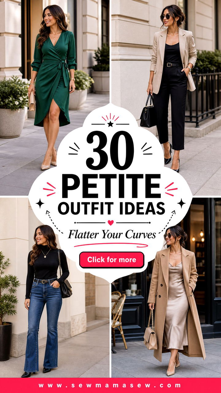 30 Petite Outfit Ideas With Hourglass Figure To Flatter - 30 Petite Outfit Ideas With Hourglass Figure To Flatter