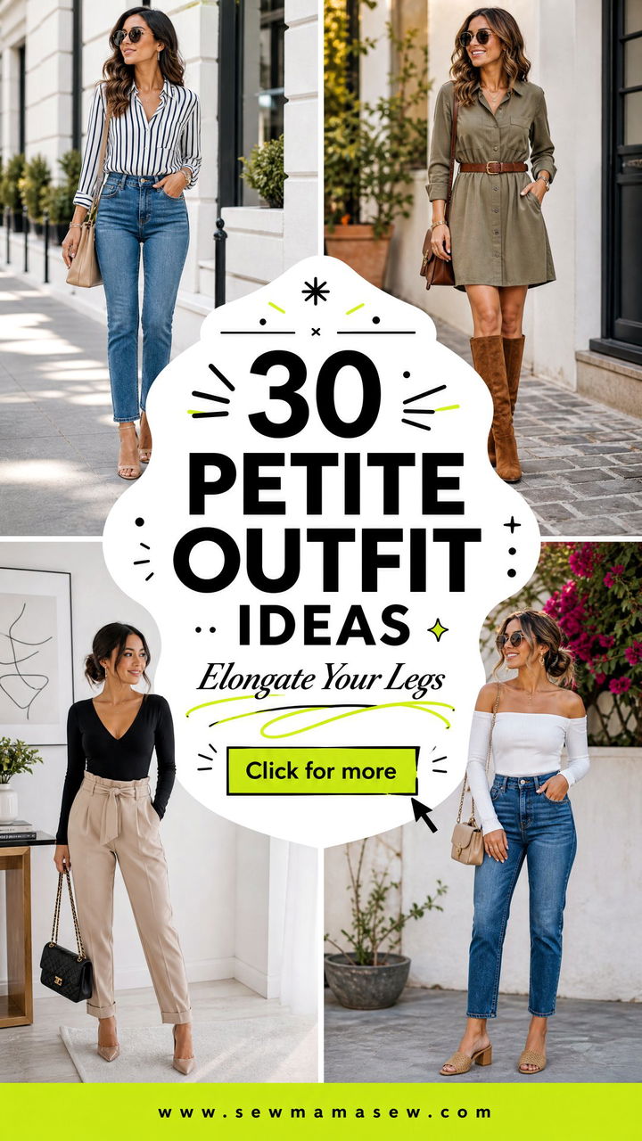30 Petite Outfit Ideas to Elongate Legs for Taller Looks - 30 Petite Outfit Ideas to Elongate Legs for Taller Looks