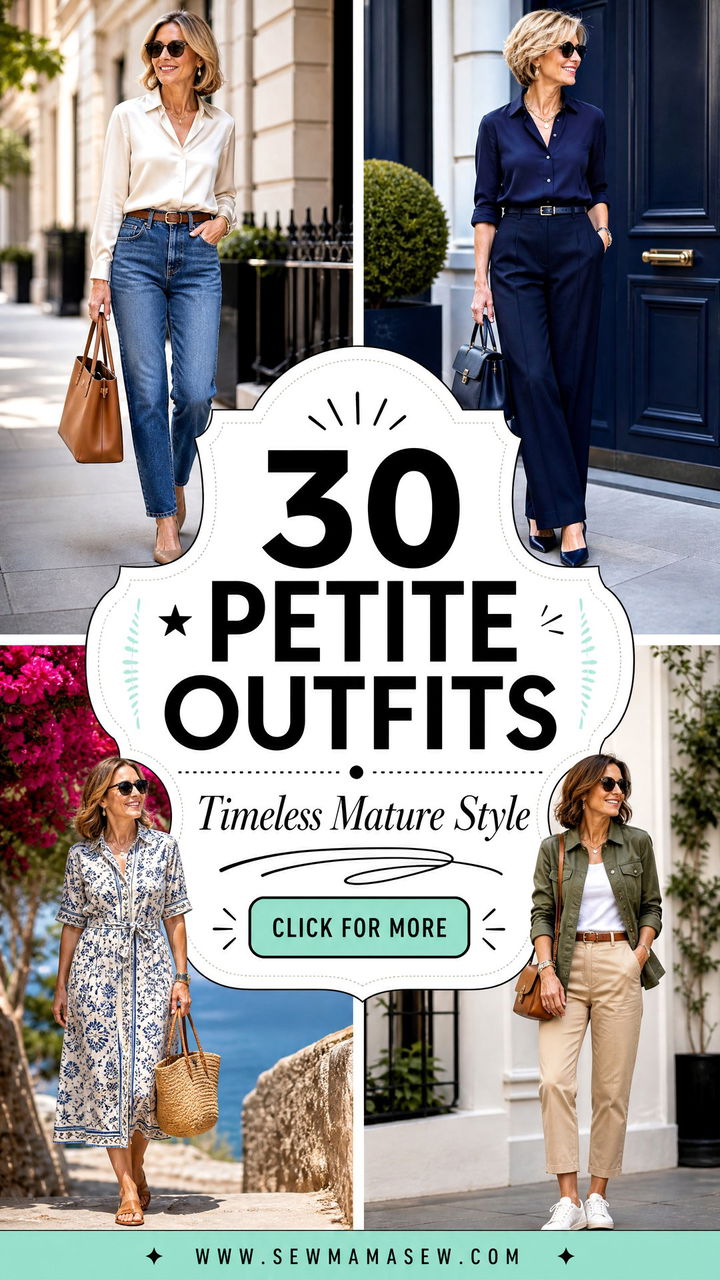 30 Petite Outfits For Women Over 60 With Timeless Style - 30 Petite Outfits For Women Over 60 With Timeless Style