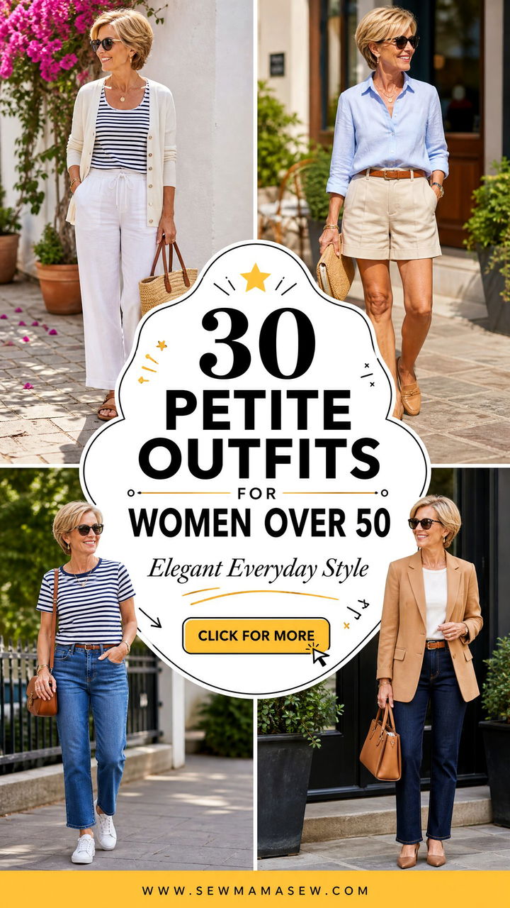 30 Petite Outfits for Women Over 50 for Elegant Everyday Style - 30 Petite Outfits for Women Over 50 for Elegant Everyday Style