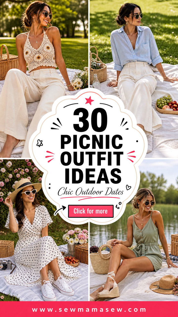 30 Picnic Outfit Ideas For Women For Chic Outdoor Dates - 30 Picnic Outfit Ideas For Women For Chic Outdoor Dates