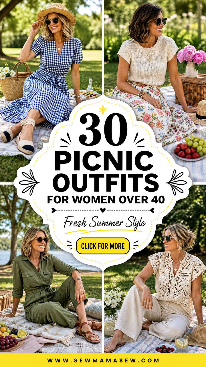 30 Picnic Outfits for Women Over 40 Fresh Summer Style - 30 Picnic Outfits for Women Over 40: Fresh Summer Style