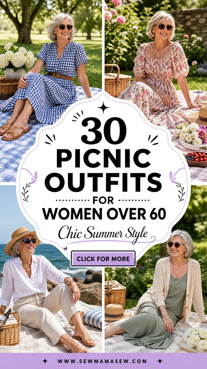 30 Picnic Outfits for Women Over 60 Chic Summer Style - 30 Picnic Outfits for Women Over 60: Chic Summer Style