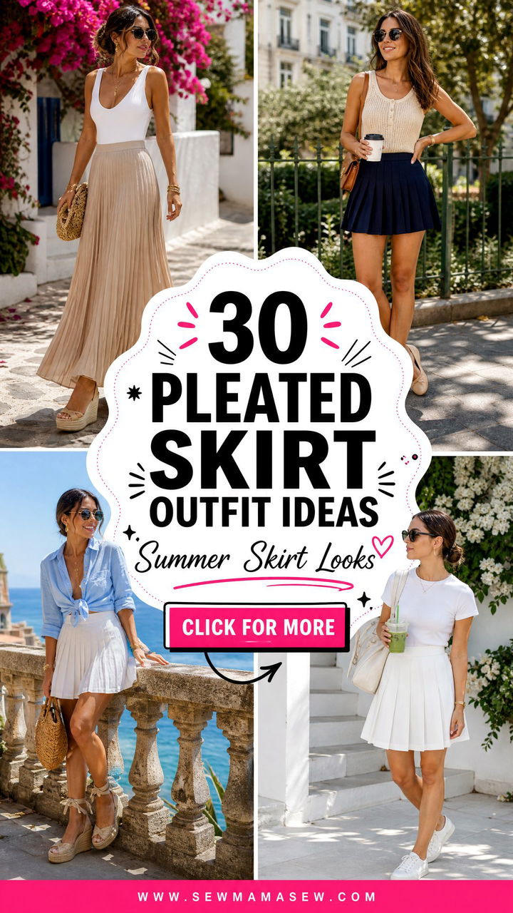 30 Pleated Skirt Outfit Ideas For Summer Youll Love Now - 30 Pleated Skirt Outfit Ideas For Summer You'll Love Now