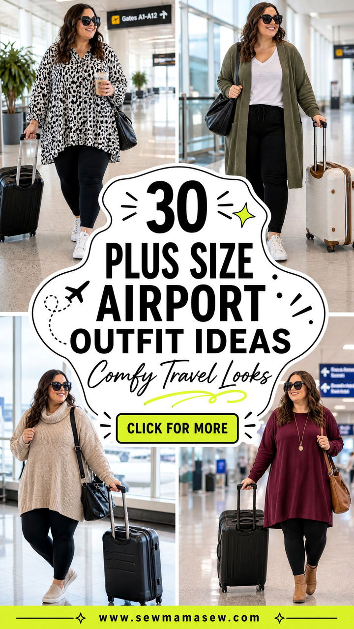 30 Plus Size Airport Outfit Ideas For Comfy Travel Days - 30 Plus Size Airport Outfit Ideas For Comfy Travel Days