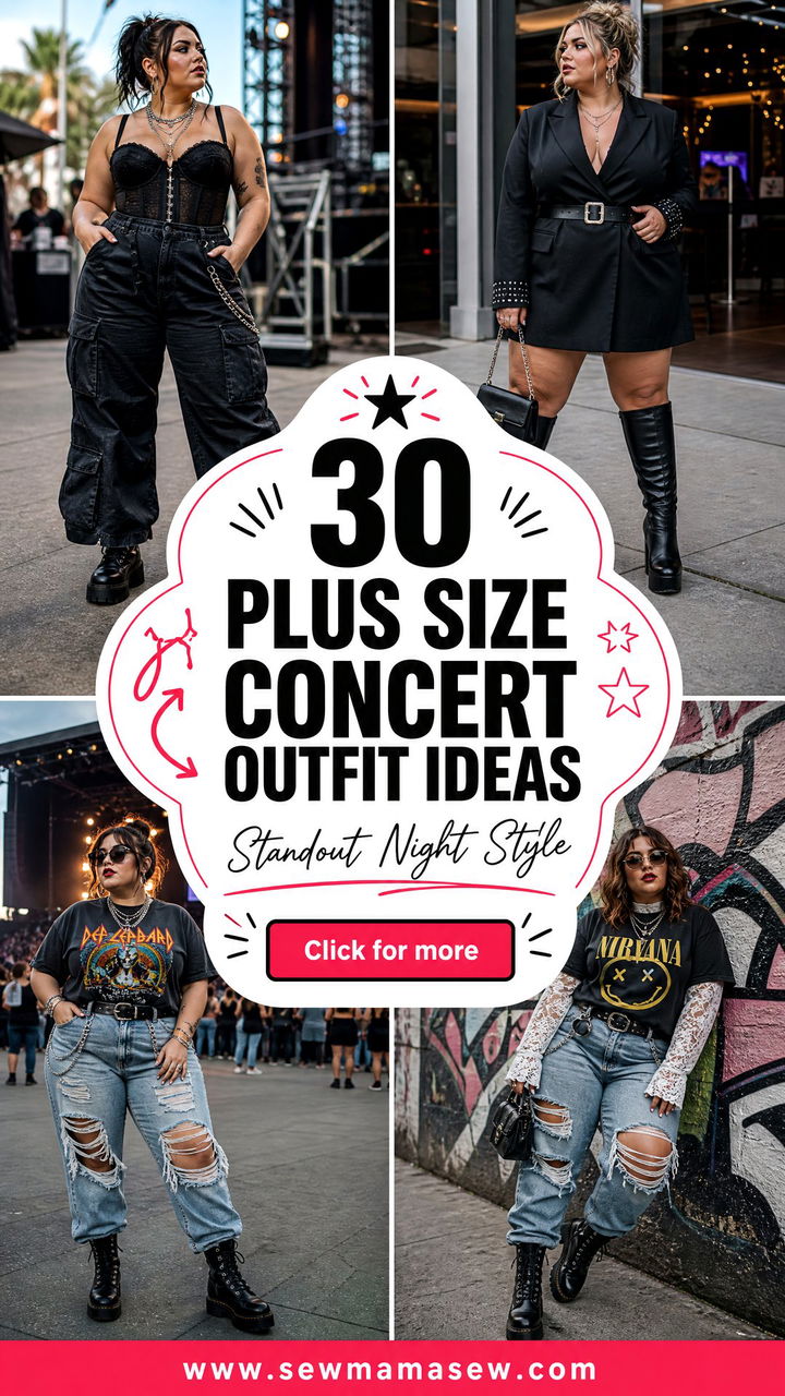 30 Plus Size Concert Outfit Ideas for Standout Night-Out Style - 30 Plus Size Concert Outfit Ideas for Standout Night-Out Style