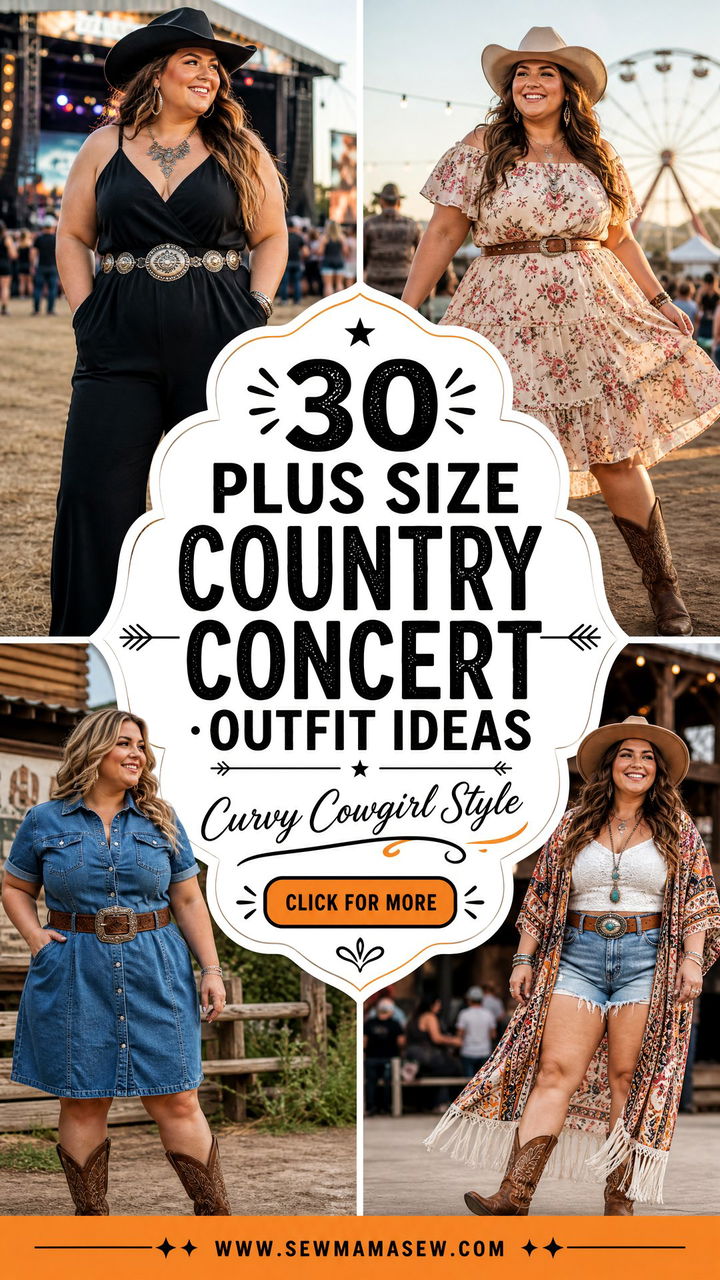 30 Plus Size Country Concert Outfit Ideas for Curvy Cowgirl Style - 30 Plus Size Country Concert Outfit Ideas for Curvy Cowgirl Style