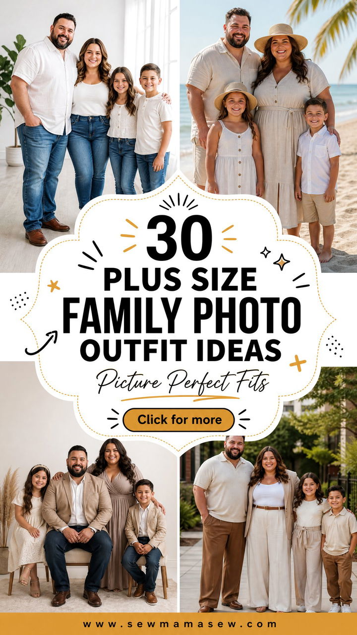 30 Plus Size Family Photo Outfit Ideas for Flattering Looks - 30 Plus Size Family Photo Outfit Ideas for Flattering Looks