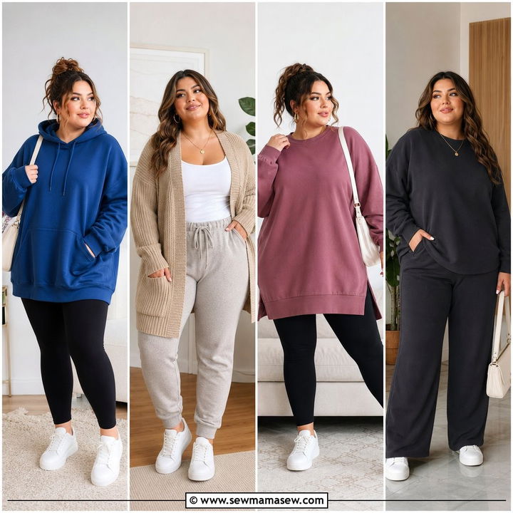 30 Plus Size Loungewear Outfits for Cozy Chic Days at Home
