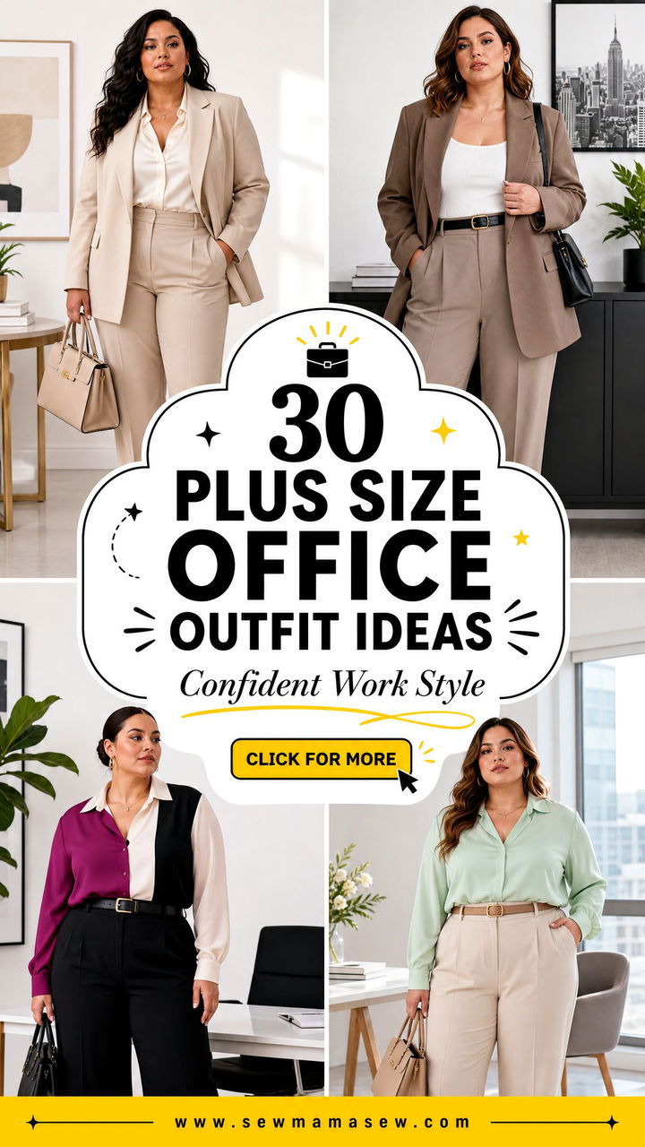 30 Plus Size Office Outfit Ideas for Confident Work Style - 30 Plus Size Office Outfit Ideas for Confident Work Style