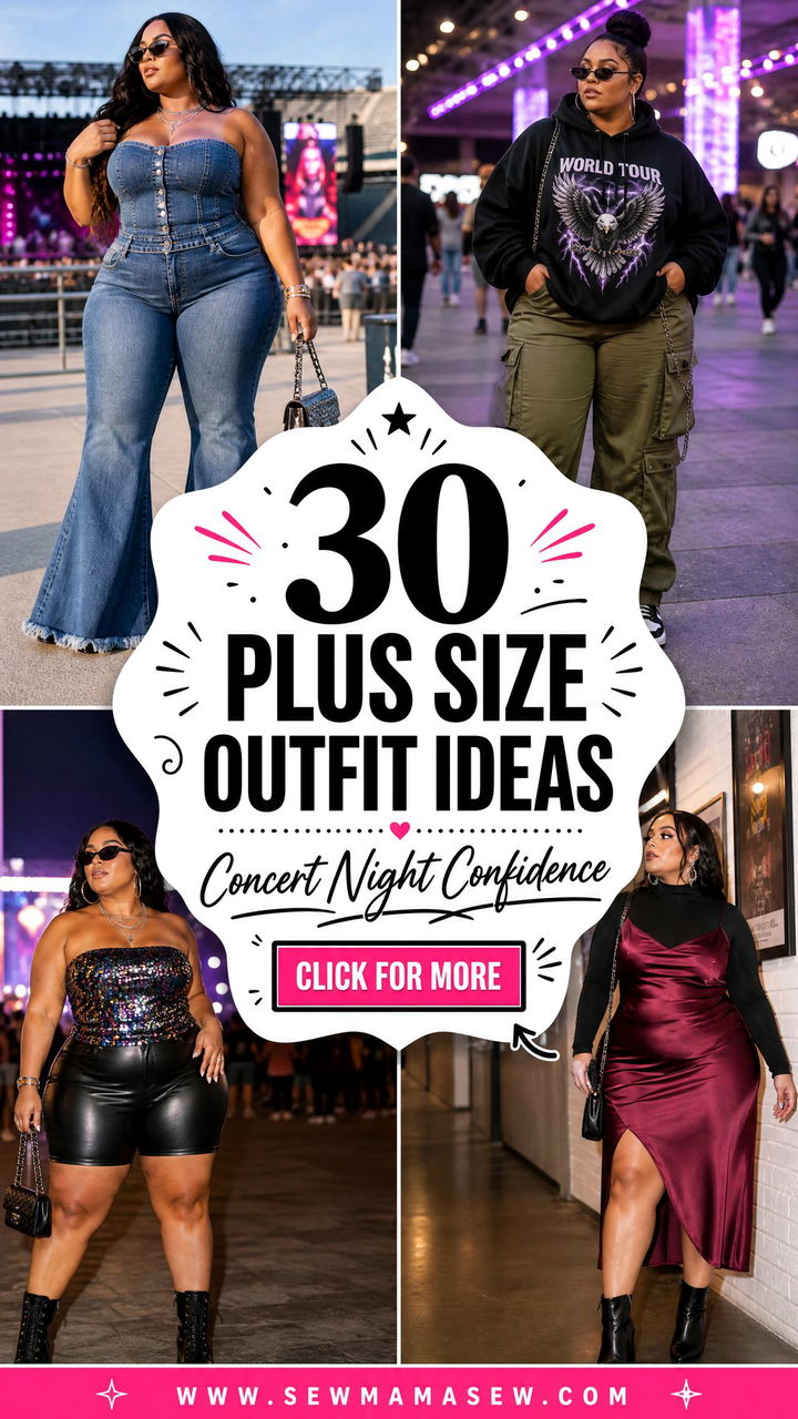 30 Plus Size Outfit Ideas For Concert Nights With Confidence - 30 Plus Size Outfit Ideas For Concert Nights With Confidence