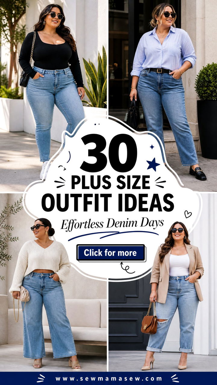 30 Plus Size Outfit Ideas With Jeans For Effortless Days - 30 Plus Size Outfit Ideas With Jeans For Effortless Days