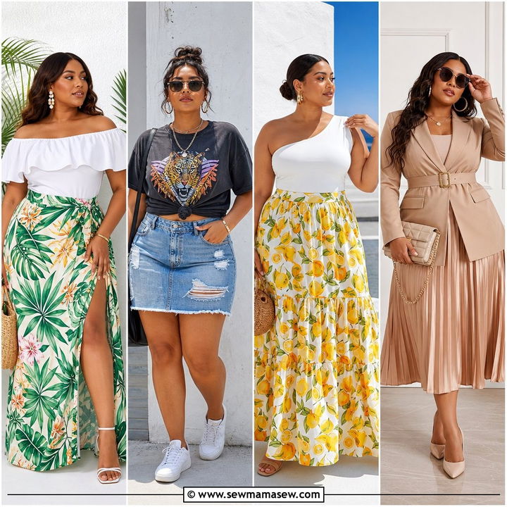 30 Plus Size Outfit Ideas With Skirts For Flattering Style