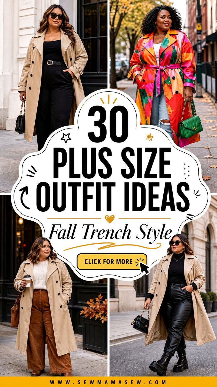 30 Plus Size Outfit Ideas With Trench Coat For Chic Fall - 30 Plus Size Outfit Ideas With Trench Coat For Chic Fall