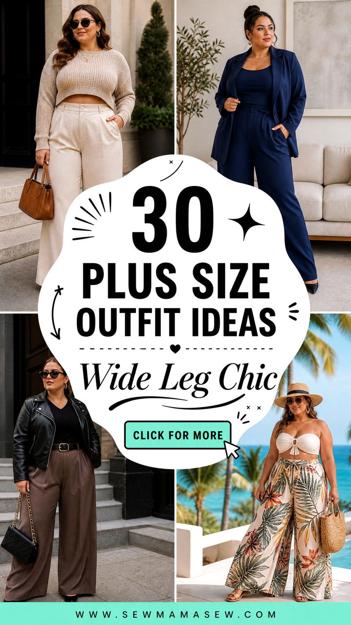 30 Plus Size Outfit Ideas With Wide Leg Pants For Chic Looks - 30 Plus Size Outfit Ideas With Wide Leg Pants For Chic Looks