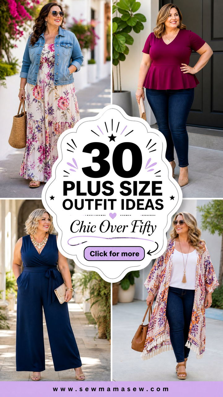 30 Plus Size Outfit Ideas for Women Over 50 Chic Looks - 30 Plus Size Outfit Ideas for Women Over 50: Chic Looks