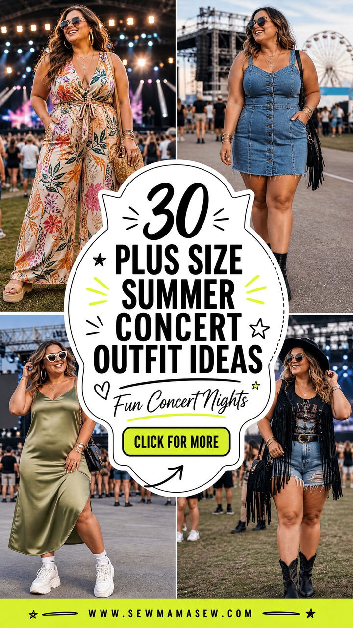 30 Plus Size Summer Concert Outfit Ideas for Fun Nights - 30 Plus Size Summer Concert Outfit Ideas for Fun Nights
