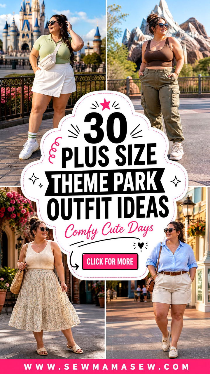 30 Plus Size Theme Park Outfit Ideas for Comfy Cute Days - 30 Plus Size Theme Park Outfit Ideas for Comfy Cute Days
