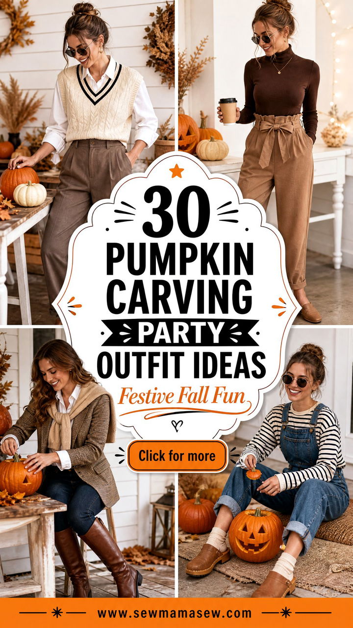 30 Pumpkin Carving Party Outfit Ideas for Festive Fall Fun - 30 Pumpkin Carving Party Outfit Ideas for Festive Fall Fun