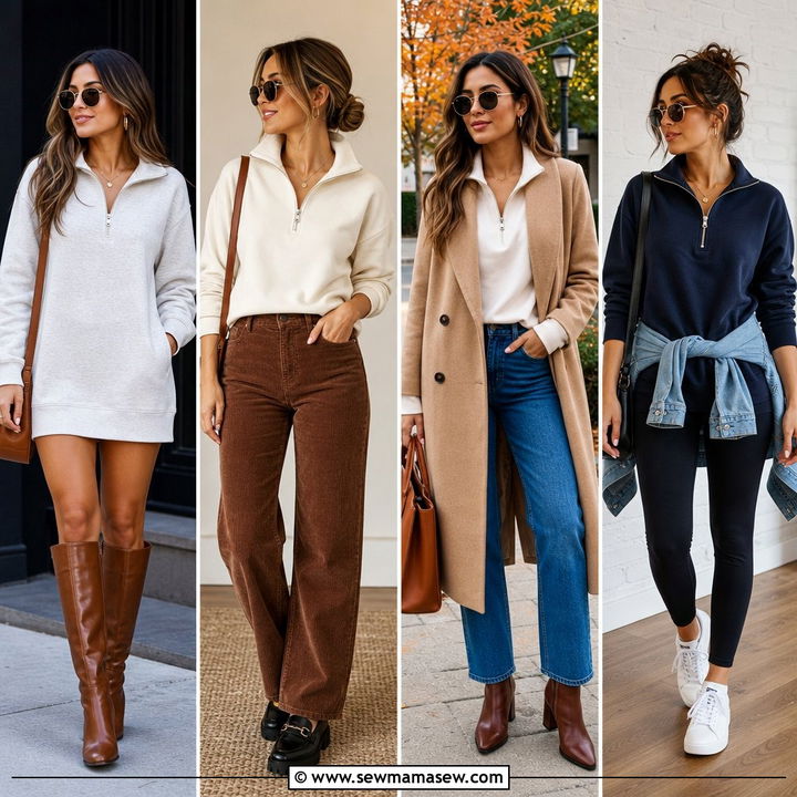 30 Quarter Zip Outfit Ideas for Chic Everyday Layering