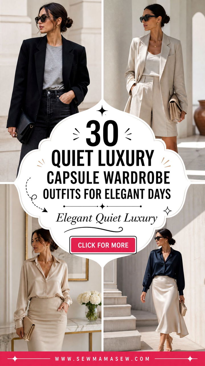 30 Quiet Luxury Capsule Wardrobe Outfits for Elegant Days - 30 Quiet Luxury Capsule Wardrobe Outfits for Elegant Days