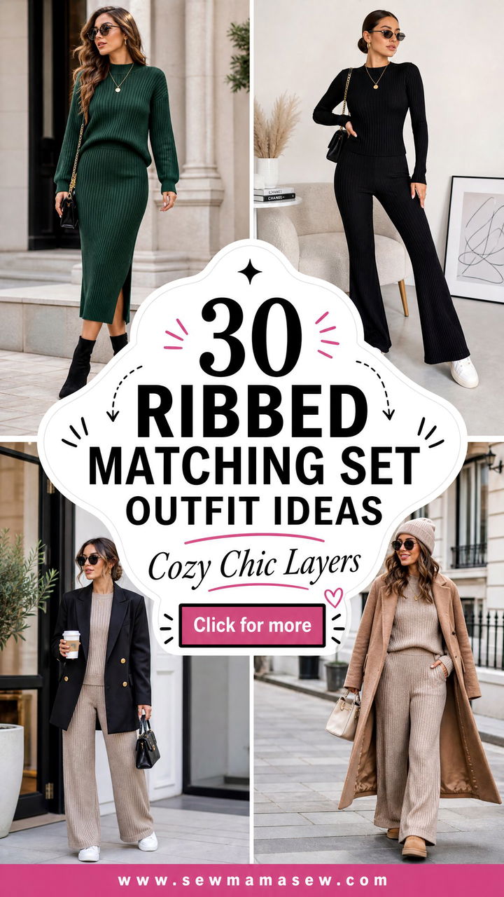30 Ribbed Matching Set Outfit Ideas for Cozy Chic Days - 30 Ribbed Matching Set Outfit Ideas for Cozy Chic Days