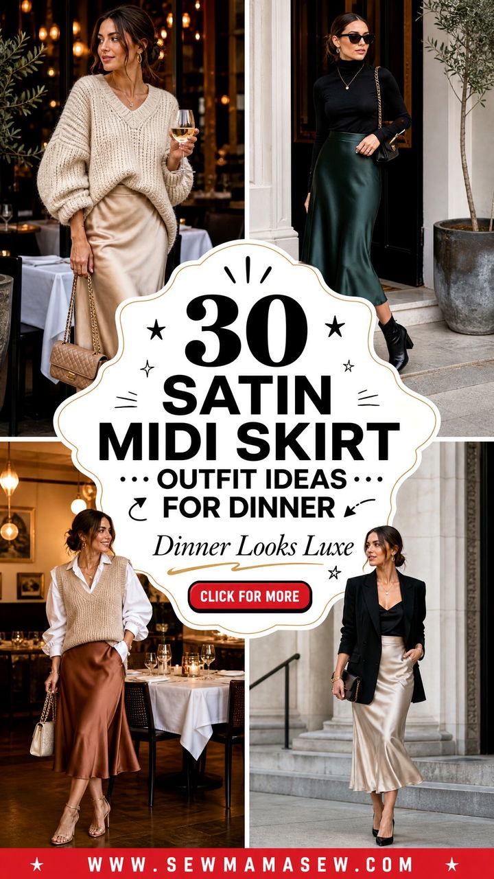 30 Satin Midi Skirt Outfit Ideas for Dinner That Feel Luxe - 30 Satin Midi Skirt Outfit Ideas for Dinner That Feel Luxe