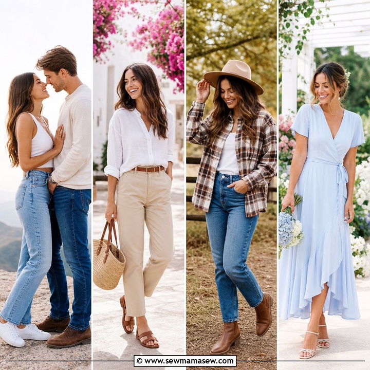 30 Save the Date Photo Outfit Ideas for Romantic Shoots