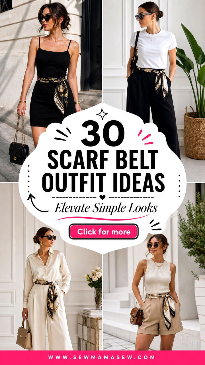 30 Scarf Belt Outfit Ideas to Elevate Simple Looks Fast - 30 Scarf Belt Outfit Ideas to Elevate Simple Looks Fast