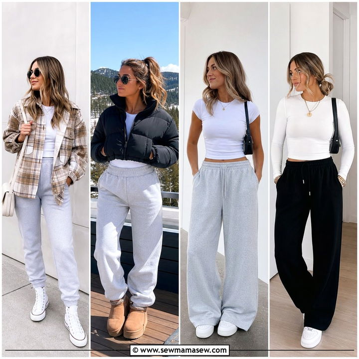 30 School Outfit Ideas With Sweatpants for Comfy Class Style