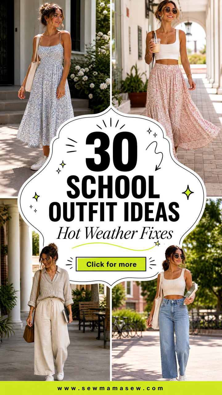 30 School Outfit Ideas for Teens Hot Weather Style Fixes - 30 School Outfit Ideas for Teens Hot Weather Style Fixes
