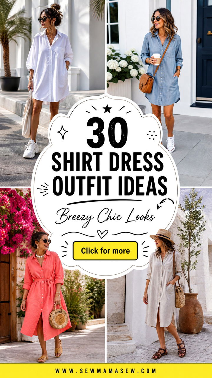 30 Shirt Dress Outfit Ideas For Summer Breezy Chic Looks - 30 Shirt Dress Outfit Ideas For Summer: Breezy Chic Looks