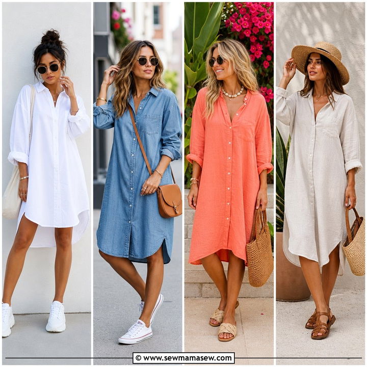30 Shirt Dress Outfit Ideas For Summer: Breezy Chic Looks