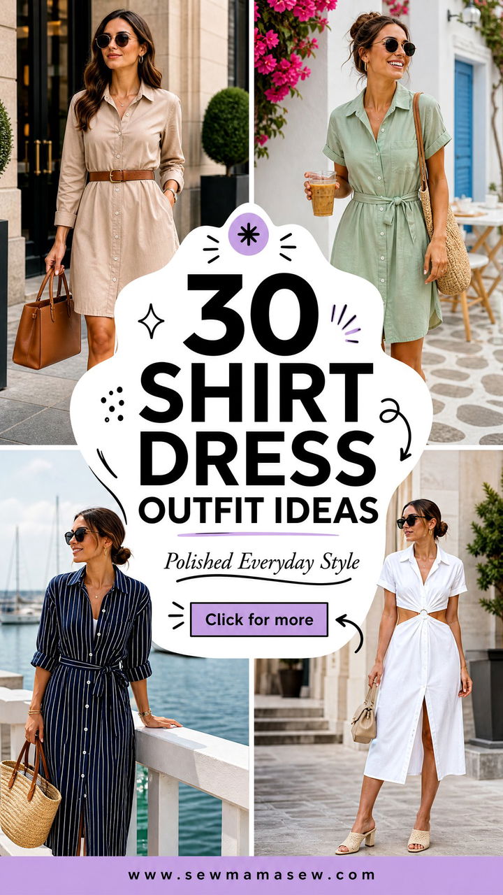 30 Shirt Dress Outfit Ideas for Polished Everyday Style - 30 Shirt Dress Outfit Ideas for Polished Everyday Style