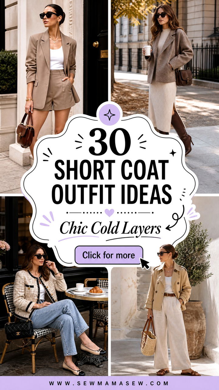 30 Short Coat Outfit Ideas For Chic Cold-Weather Layers - 30 Short Coat Outfit Ideas For Chic Cold-Weather Layers